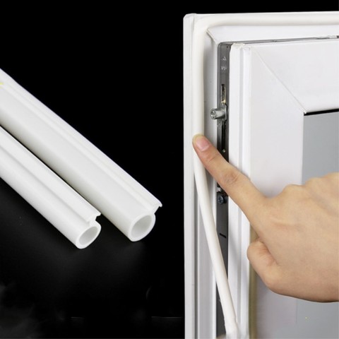 Junta Tubular de silicona de goma para puerta y ventana con tapón hueco para bombilla 5x11mm 5x13mm blanco, Negro, transparente ► Foto 1/6