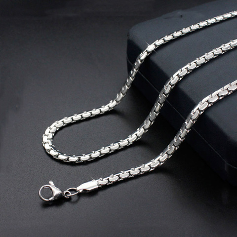 Collar de acero de titanio para hombre y mujer, cadena de acero inoxidable, diseño moderno, sencillo, nuevo, gran oferta ► Foto 1/5