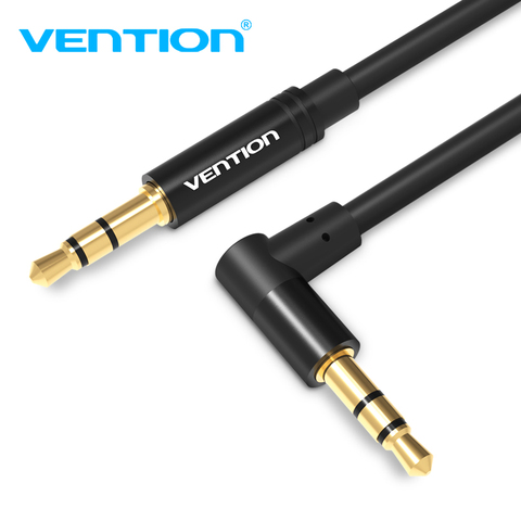 Vention-Cable auxiliar estéreo de 90 grados para teléfono, altavoz, Aux, reproductor mp3, 3,5mm a 3,5mm ► Foto 1/6