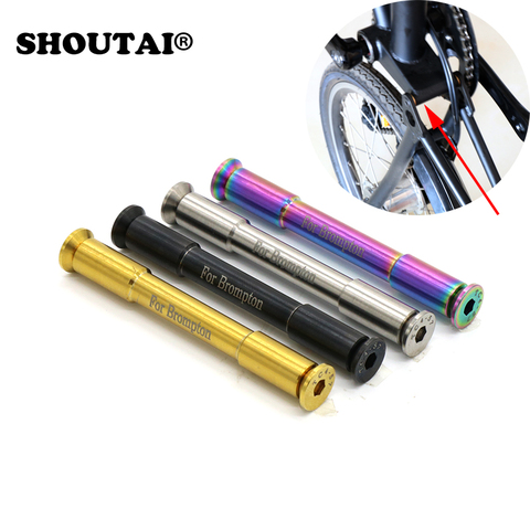 SHOUTAI, conjunto de horquilla trasera y tornillos de aleación de titanio para bicicleta, piezas de bicicleta Brompton ► Foto 1/3