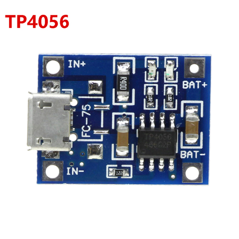 led Micro USB 5V 1A 18650 TP4056 Lithium Battery Charger Module Charging Board With Protection Dual Functions ► Foto 1/6