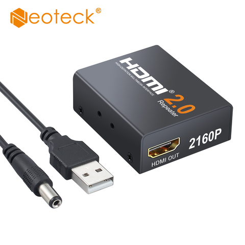 Neoteck-repetidor de señal HDMI, extensor, 2160P, 3D, 4K, adaptador de refuerzo sobre señal, HDTV, 60 metros, conversor de transmisión sin pérdidas ► Foto 1/6