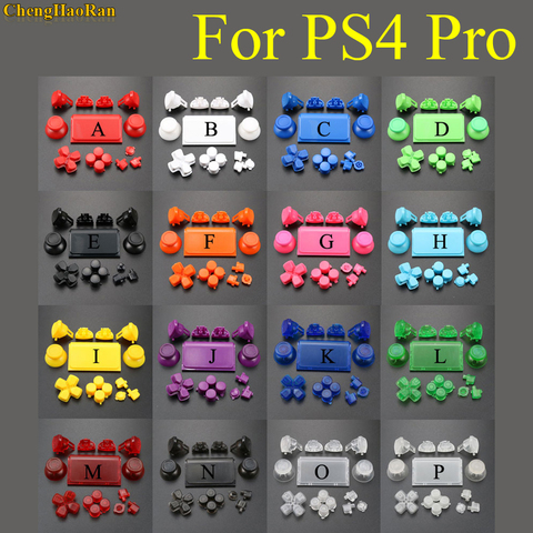 1 Juego de 18 colores, juego completo de Joysticks d-pad R1 L1 R2 L2 llave de dirección AB XY botones para Sony PS4 Pro JDS 040 050 055 controladores ► Foto 1/1