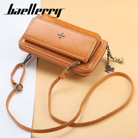 2022 moda billeteras de mujer, Top grande calidad Vintage PU tarjetero de cuero mujer monedero cremallera gran marca cartera chica ► Foto 1/6