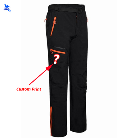 Pantalones de lana con LOGO personalizado para hombre, ropa de pesca, caza, senderismo, esquí, a prueba de viento ► Foto 1/6