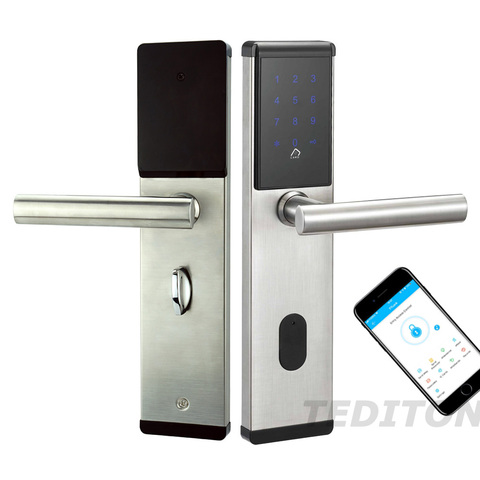 Catchface-cerradura inteligente para puerta nueva, cerrojo de puerta Digital con Bluetooth, teclado con código sin llave, para casa y hotel ► Foto 1/1