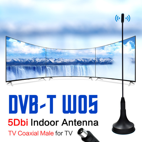 Kebidumei Mini HDTV antena interior señal de antena de receptor de 5dBi DVB-T/T2 Freeview HDTV Digital CMMB televisión receptores ► Foto 1/6