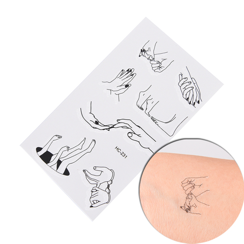Arte Sexy Harajuku, tatuaje temporal a prueba de agua, 10,5x6cm, Flash falso, pegatina para dedos de los pies, cuerpo ► Foto 1/6