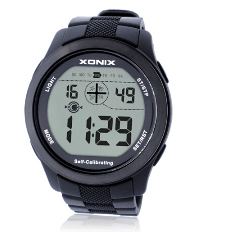 Reloj de pulsera deportivo para hombre, Digital, con autocalibración, luz Led, resistente al agua, 100m, multifuncional, de onda y Radio ► Foto 1/6