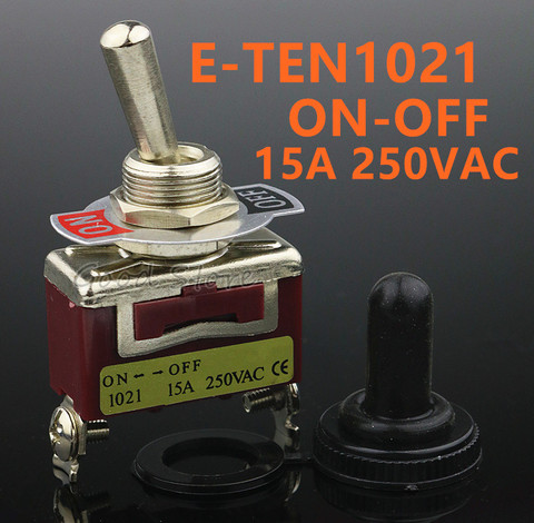 Interruptor basculante de E-TEN1021, interruptor de encendido, color marrón, ON-OFF1, 15A, 250VAC, 2 pines, 1 Uds., envío gratis ► Foto 1/6