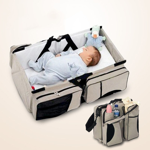 Cama de viaje plegable para bebé, bolsa de embalaje multifunción para momia, cuna de viaje para recién nacidos ► Foto 1/6