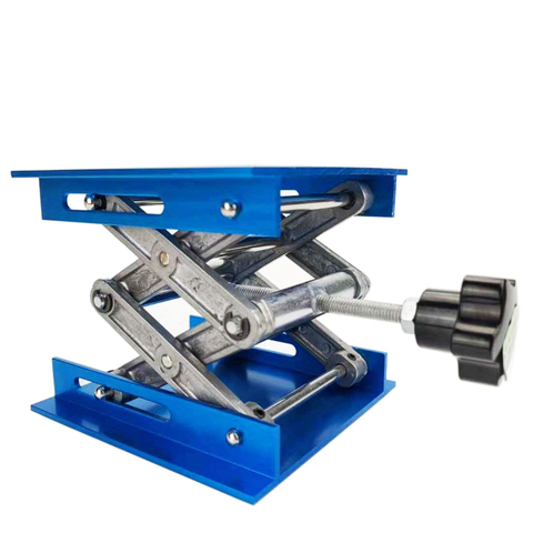 100x100x150mm enrutador de aluminio mesa de elevación soporte de elevación plataforma de elevación azul ► Foto 1/6
