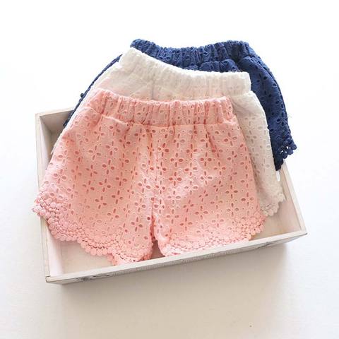 Princesa encaje bebé niñas pantalones cortos verano primavera 2016 niños pantalones cortos para Niñas Ropa niño niña ropa ► Foto 1/6
