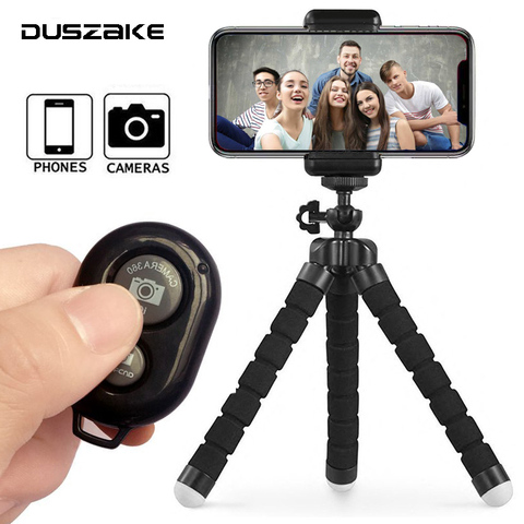 DUSZAKE Flexible Gorillapod Mini trípode para accesorios de cámara de teléfono trípode Selfie Stick para iPhone Samsung Xiaomi Huawei Gopro ► Foto 1/6
