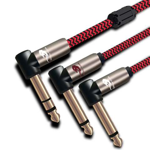 Cable de Audio estéreo TRS de 1/4 pulgadas, de 6,35mm a 2x 1/4 pulgadas TS 6,35mm con conector macho para altavoces, amplificador, mezclador, consolas Y cables de 1m, 2m, 3m, 5m ► Foto 1/6