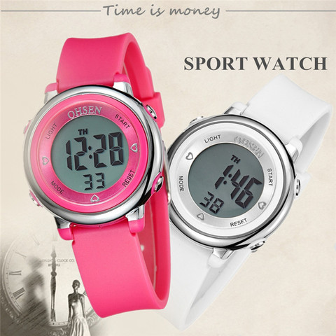Reloj 2022 OHSEN de las mujeres de la moda de los hombres relojes deportivos impermeable LED Digital Reloj de las mujeres de los hombres de niña niño reloj de pulsera ► Foto 1/6