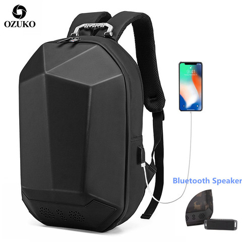 Mochila escolar OZUKO para hombre, 15,6 pulgadas, portátil, Mochila de moda impermeable para adolescentes, Mochila multifunción de viaje para hombre, mochilas USB con Bluetooth ► Foto 1/6