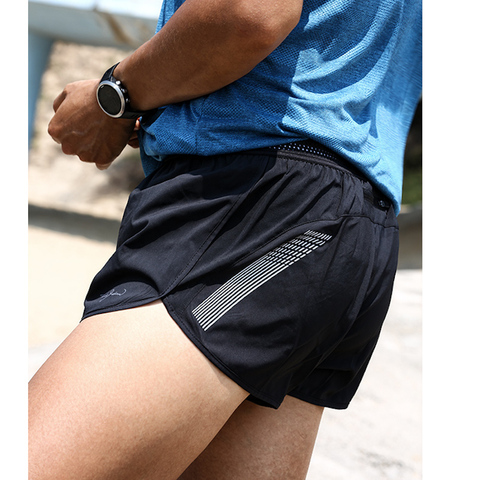 U18169-pantalones cortos profesionales para correr para hombre, 2 en 1, secado rápido, transpirable, entrenamiento para correr, entrenamiento de gimnasia ligero ► Foto 1/6