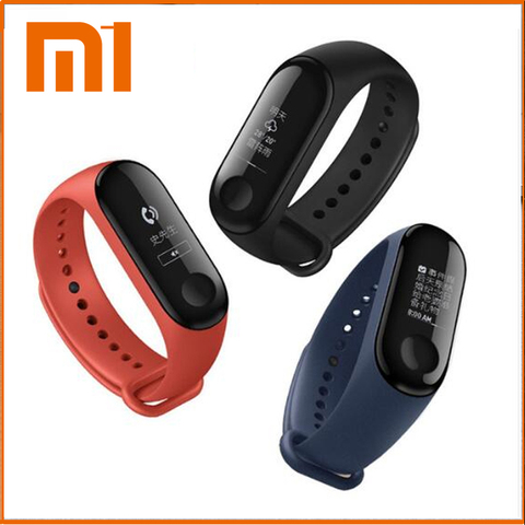 Origina Xiaomi Mi Band 3 pulsera inteligente OLED pantalla táctil grande 5ATM Mensaje de empuje impermeable rastreador de frecuencia cardíaca reloj de pulsera ► Foto 1/1