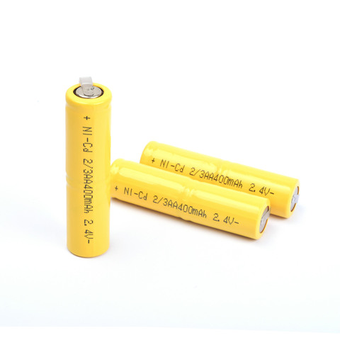 BEB 1-10 Uds 2/3 AA de 2,4 v 400mAh Ni-CD batería recargable 2/3 AA 2,4 v baterías para máquina de afeitar eléctrica para cepillo dental o navaja de rasurar de luz LED ► Foto 1/6