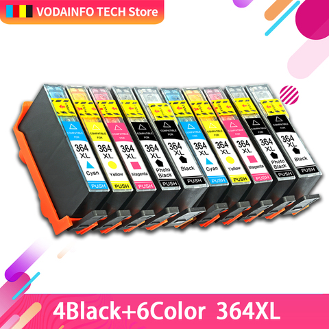 QSYRAINBOW-cartucho de tinta de impresora 364XL, HP 364 XL, reemplazo para HP Photosmart 5510 5515 6510 B010a B109a B209a Deskjet 3070A HP364 ► Foto 1/1