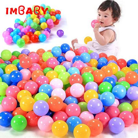 Bolas de plástico suave para piscina de 100/200 Uds., bolas de plástico suave para parque de juegos, coloridas y suaves para malabares, juguete sensorial para bebés ► Foto 1/6