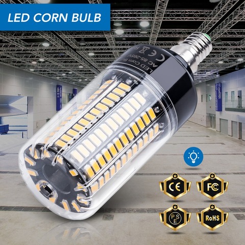 E27 luz LED E14 AC85-265V más brillante bulbo del maíz de la lámpara led Bombillas 28 40 72 108 132 156 189 leds luces de ahorro de energía Lampada ► Foto 1/6