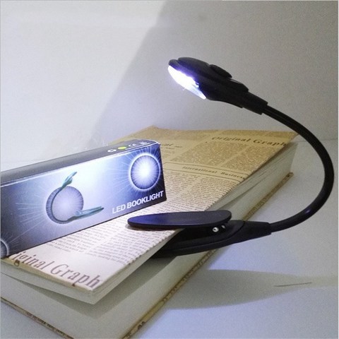 Luz LED de lectura con minigancho, lámpara brillante para leer libros, viaje, dormitorio, regalos de Navidad ► Foto 1/6