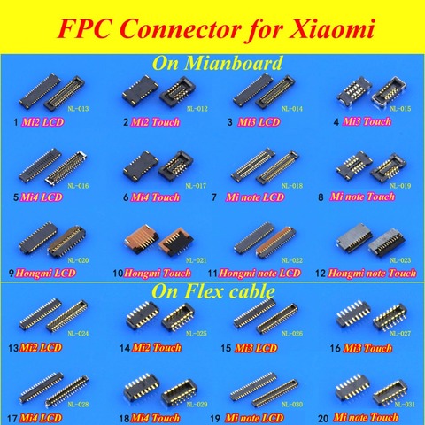 Conector LCD/Digitalizador de pantalla táctil FPC para xiaomi Mi2 Mi3 Mi4 Mi note fpc, Cable flexible de reparación de repuesto, 1 unidad ► Foto 1/1