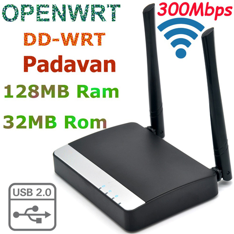 Enrutador WiFi inalámbrico MT7620A 802.11n de 300Mbps repetidor USB Wi-Fi OPENWRT/DDWRT/Padavan/Keenetic omni II Firmware 128M Ram/32M Rom ► Foto 1/6