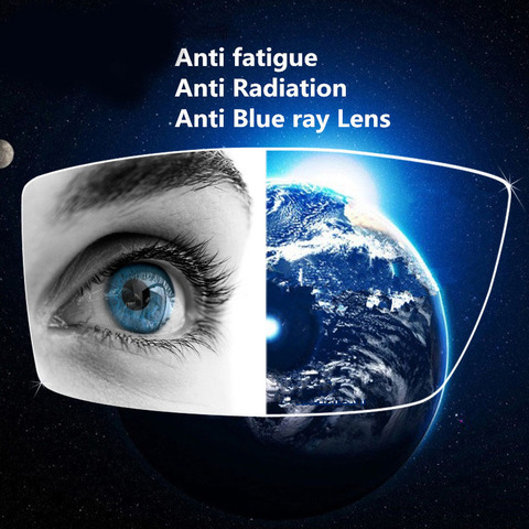 Lentes de resina antiradiación con recubrimiento verde para ordenador y teléfono móvil, lentes antiradiación con UV400, índice de 1,56, 1,61, 1,67 y 1,74 ► Foto 1/1