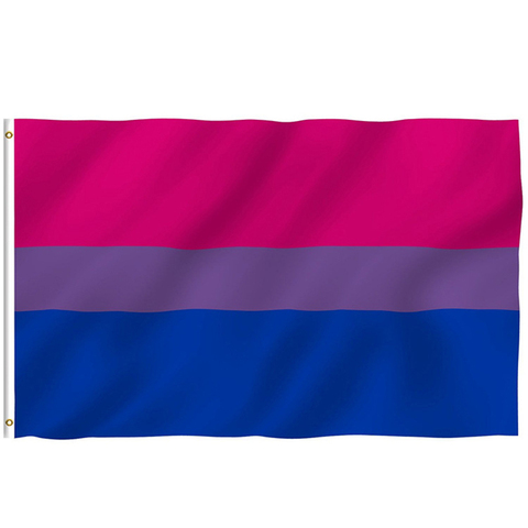 Xvggdg-Bandera de Orgullo Bisexual LGBT, 90x150cm, color rosa, azul, arcoíris, decoración para el hogar, bandera LGBT Gay, envío gratis ► Foto 1/2