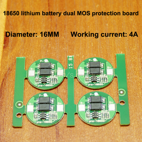 Placa de protección de batería de litio, tablero de protección de carga de batería de litio de 18650 V, tablero de protección MOS Dual común, 10 Uds. ► Foto 1/6