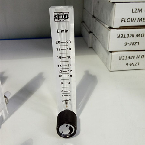 LZQ-7 2-20LPM medidor de flujo de aire medidor de flujo de gas indicador con válvula de control para oxígeno conectrator flujo ajustable altura 12cm ► Foto 1/1