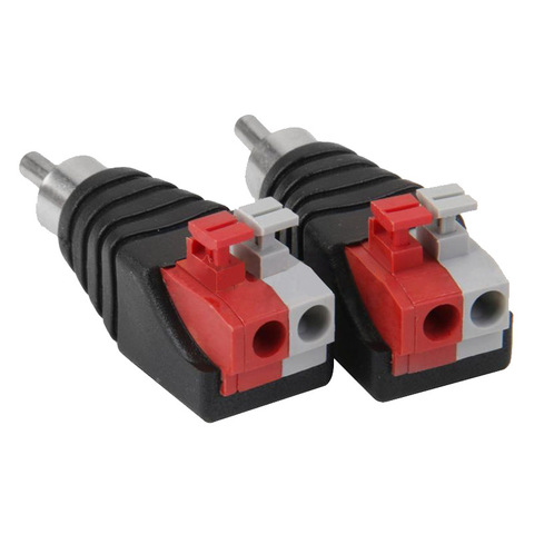 Unids Cable de altavoz de 10 piezas para conector RCA macho de Audio conector de enchufe 2016 caliente para Multimedia ► Foto 1/6