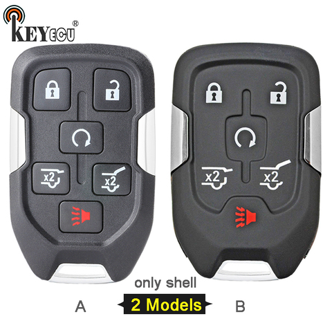 KEYECU para Chevrolet Suburban Tahoe para GMC Yukon XL Replacement 5 + 1 botón 6 funda inteligente para llave de mando a distancia caso Fob FCC ID: HYQ1AA ► Foto 1/5