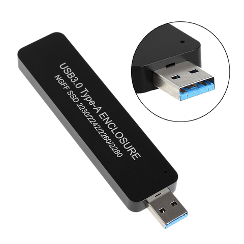 M.2 lector SSD NGFF a USB 3,0 External SSD caso basado en SATA B de unidad de estado sólido adaptador para 2280, 2260, 2242, 2230 ► Foto 1/6
