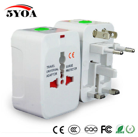 Adaptador universal del cargador del mundo todo en uno Travel AC Adaptadores de corriente convertidor A US/UK/AU/EU enchufe eléctrico 2 USB ► Foto 1/6