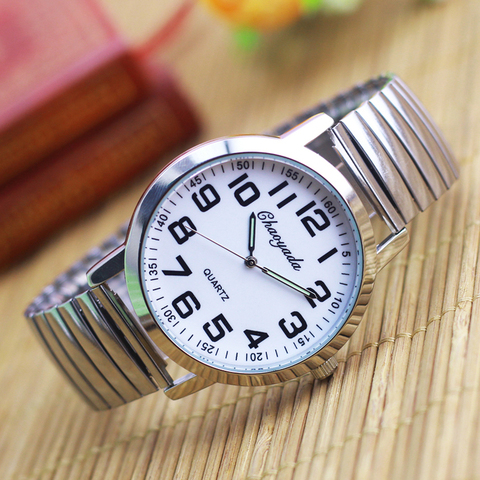 Reloj de cuarzo con correa elástica Flexible para hombre y mujer, pulsera de mano luminosa electrónica de acero inoxidable, 2022 ► Foto 1/6
