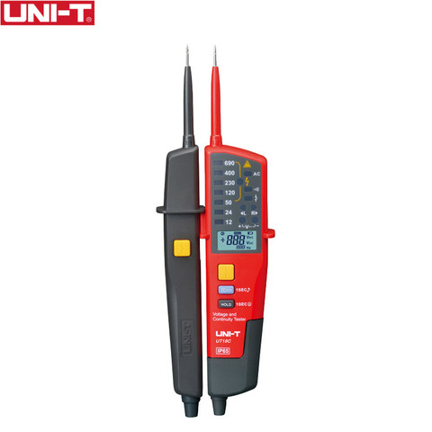 UNI-T UT18C 0 ~ 690 V CA CC probadores de voltaje LCD Pantalla de rango automático IP65 medidor impermeable sin prueba de potencia función ► Foto 1/6