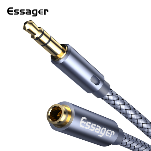 Essager-Cable auxiliar de extensión para auriculares, 3,5mm, 3,5, divisor, altavoz, extensor de auriculares ► Foto 1/6