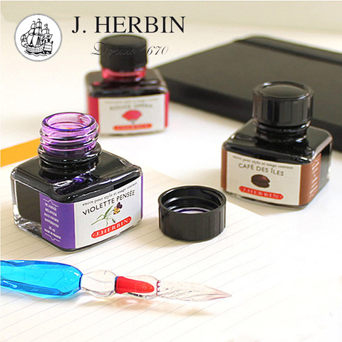 Freeshipping Francia J. HERBIN Serie D tinta sin carbono sin bloqueo pluma escritura suave tinta de Color ► Foto 1/1
