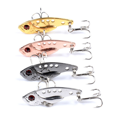 1 Uds Metal VIB 3,5G/3,5 CM de señuelo de pesca Mini vibración cuchara Spinner Crankbait bajo Artificial cebo duro cigarra oline leaderpesca.com ► Foto 1/6