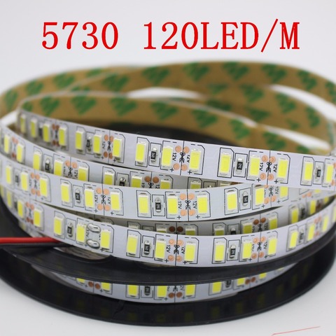Super brillante 5m 5730 LED tira 120 led/m IP20 no es a prueba de agua, 12V flexible 600 LED cinta, 5630 LED cinta, Blanco/blanco cálido ► Foto 1/4