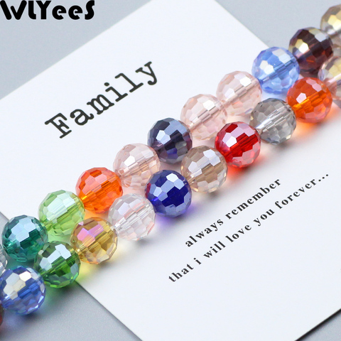 WLYeeS 10mm 30 Uds austriaco 96 facetado fútbol cuentas de cristal AB de vidrio de color suelta perlas de pulsera de pendiente de joyería DIY ► Foto 1/6