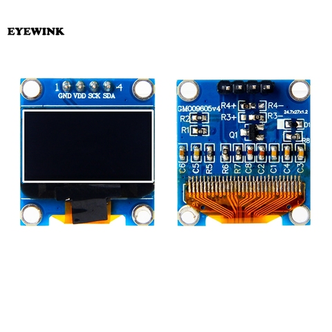 10 unids/lote azul o blanco 128X64 OLED de 0,96 pulgadas LCD Módulo De Pantalla LED para Arduino 0,96 
