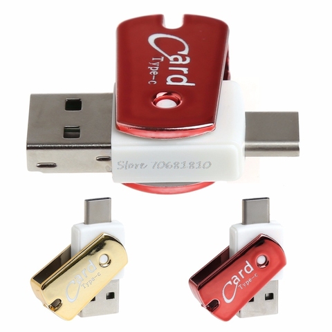 Adaptador USB 3,1 tipo C USBC a Micro SD, lector de tarjetas TF para PC, teléfono móvil, triangulación de envíos ► Foto 1/4