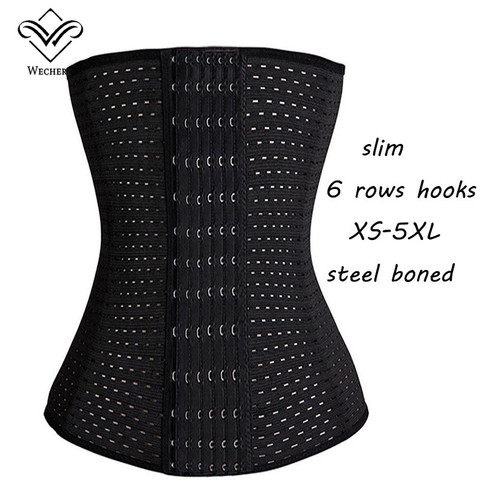 Wechy-Entrenador de cintura con correa de modelado, ropa interior adelgazante, cinturones, corsé modelador del abdomen plano, envoltura de acero, XS-6XL ► Foto 1/6