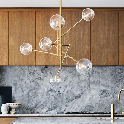 Europa creativo moderno estilo conciso colgante de vidrio burbujas de vidrio estudio salón restaurante Cafe decoración lámpara ► Foto 1/6