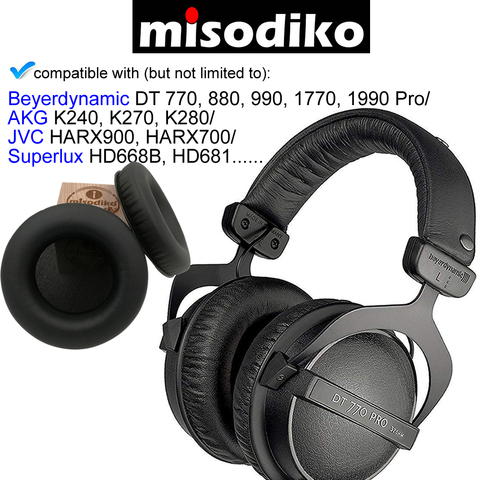 Misodiko-almohadillas de repuesto para oídos AKG K240 K270 K280, Beyerdynamic DT770 DT880 DT990, Sennheiser HD215, Hifiman ► Foto 1/1